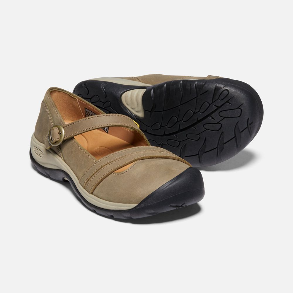 Keen Slip-On Kadın Haki - Presidio Ii Cross Strap - Türkiye EMHF82461